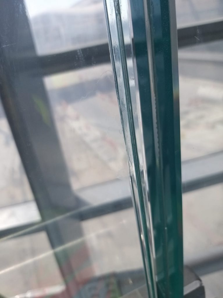 Chipped glass repaired